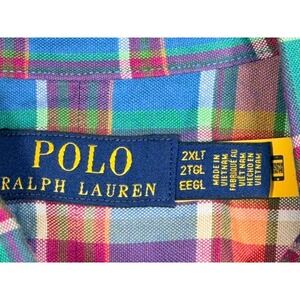 Polo Ralph Lauren Mens 2XLT Multicolor Plaid Button Down Shirt Big & Tall New